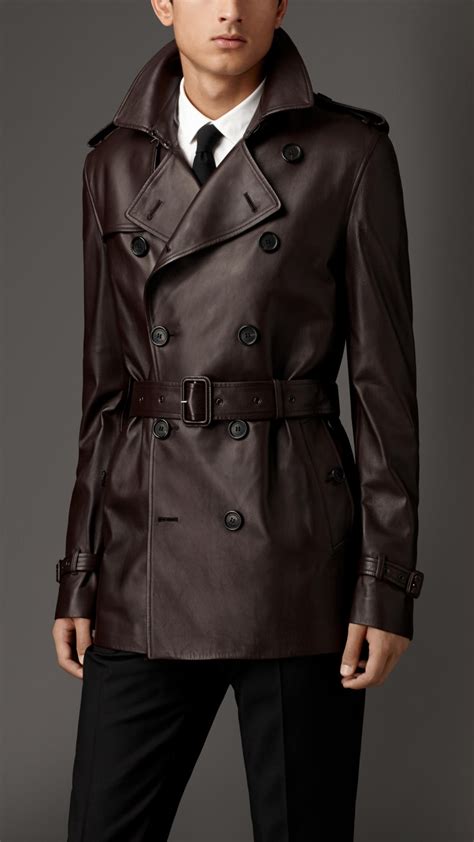 burberry leather trench coat